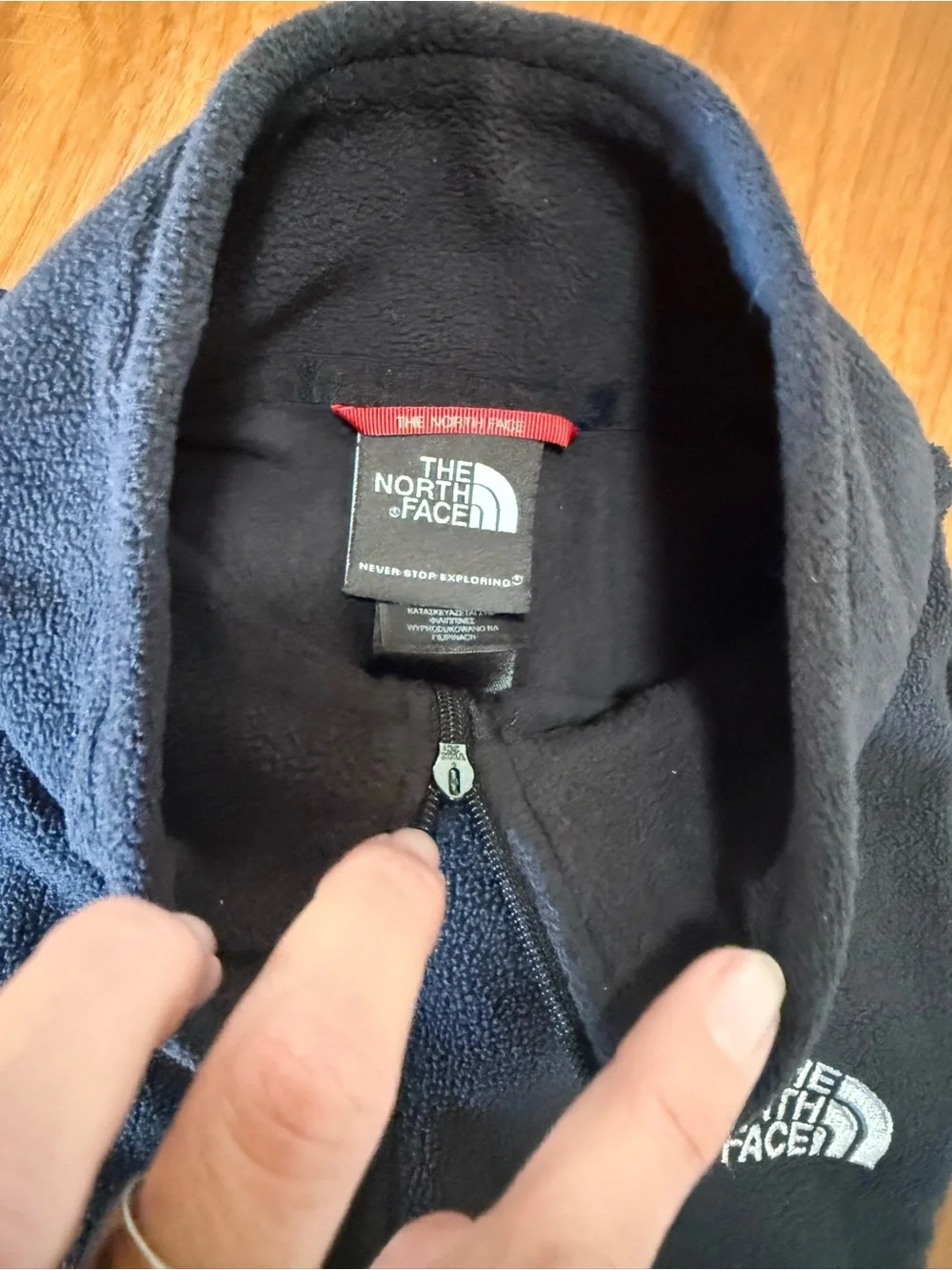 The North Face Men's Navy Half-Zip Fleece Pullover